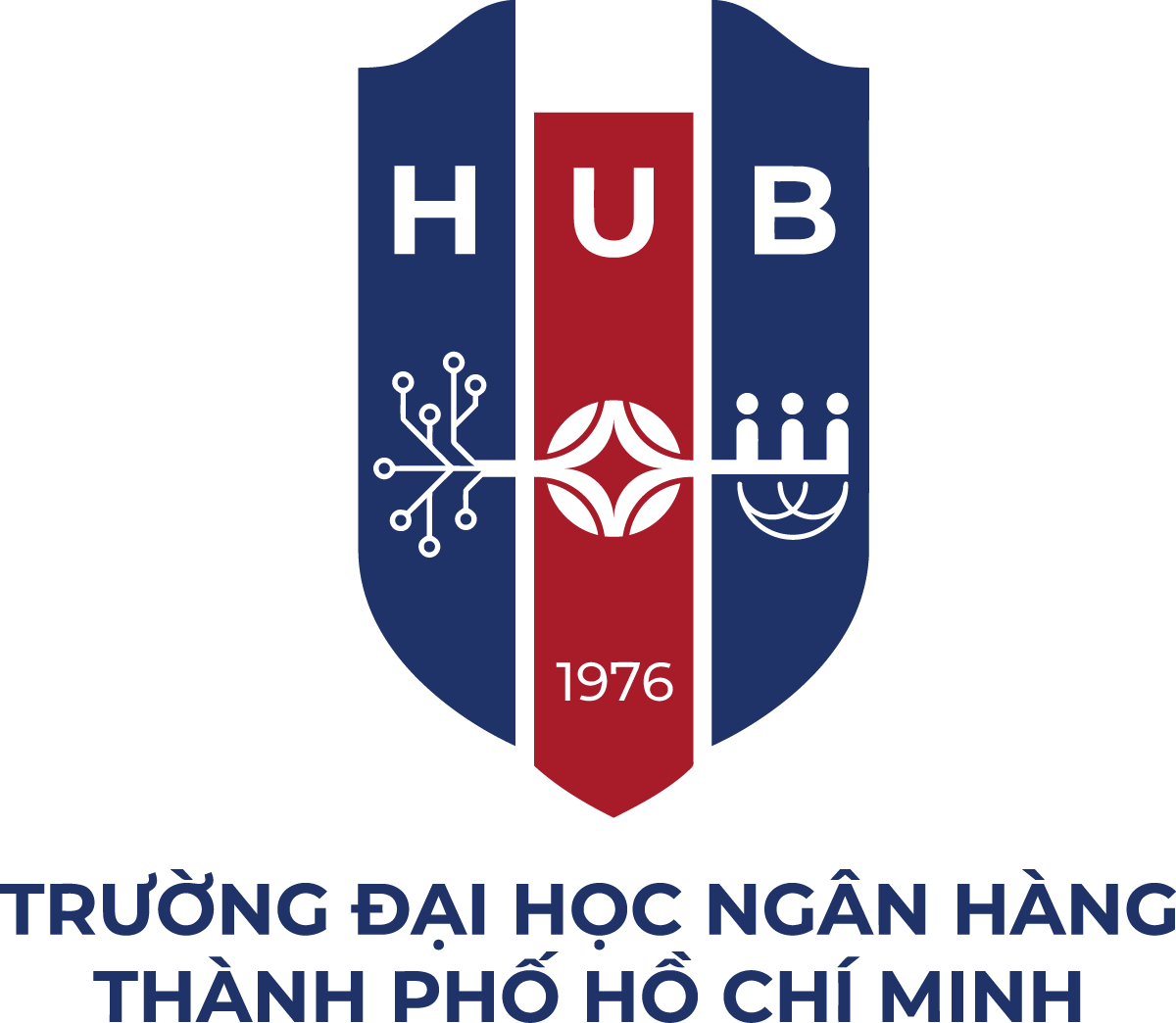 logo dai hoc ngan hang hub full