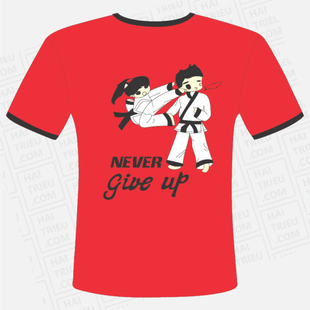 ao thun karate team never give up