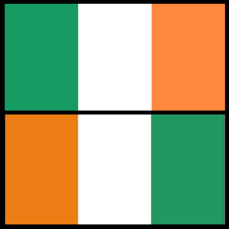 quoc ky cua Ireland va Côte d’Ivoire