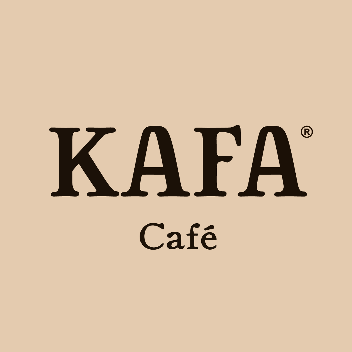 Logo Kafa Coffee Light Brown