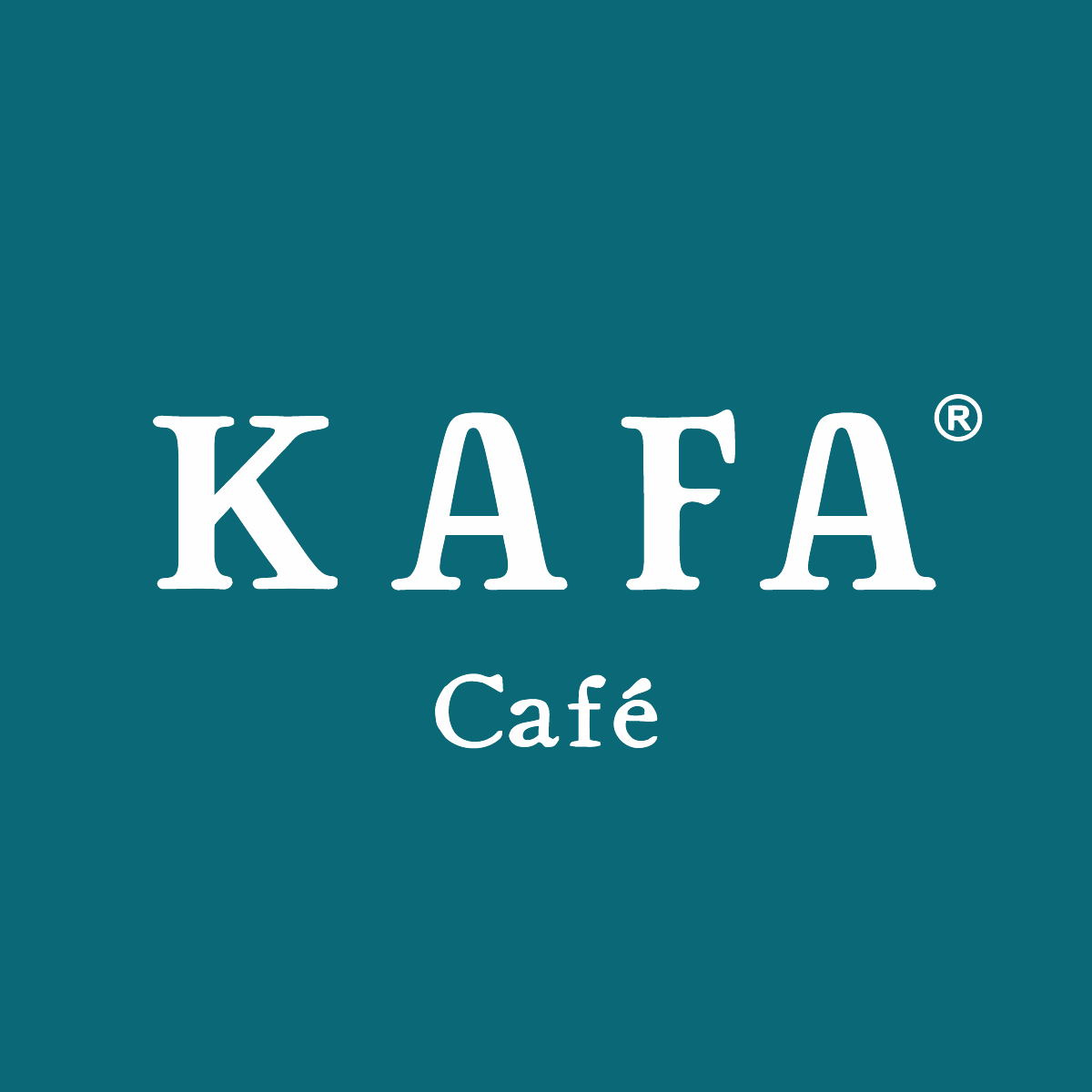 Logo Kafa Coffee Peacock Blue