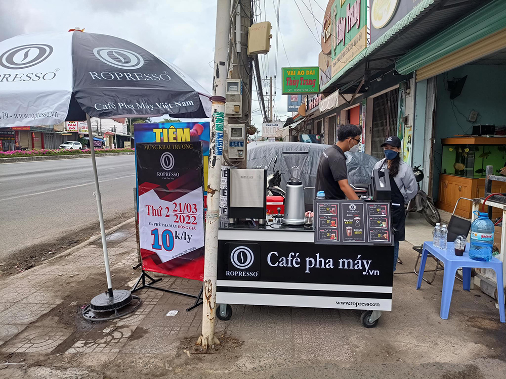 dong phuc ropresso cafe pha may viet nam