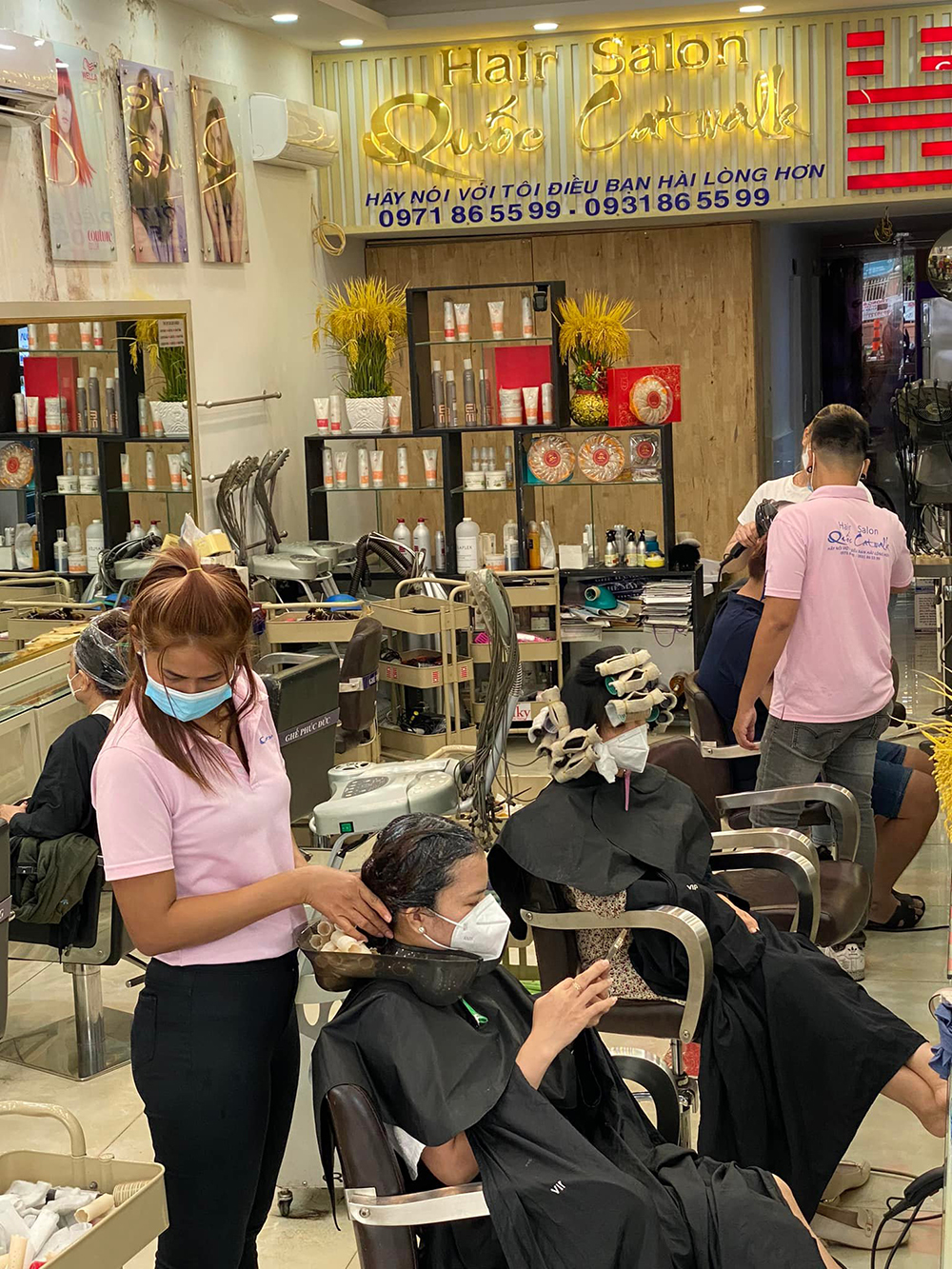 dong phuc nhan vien quoc catwalk hair salon