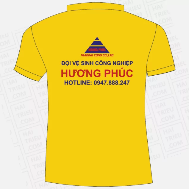 ao thun nhan vien doi ve sinh cong nghiep huong phuc