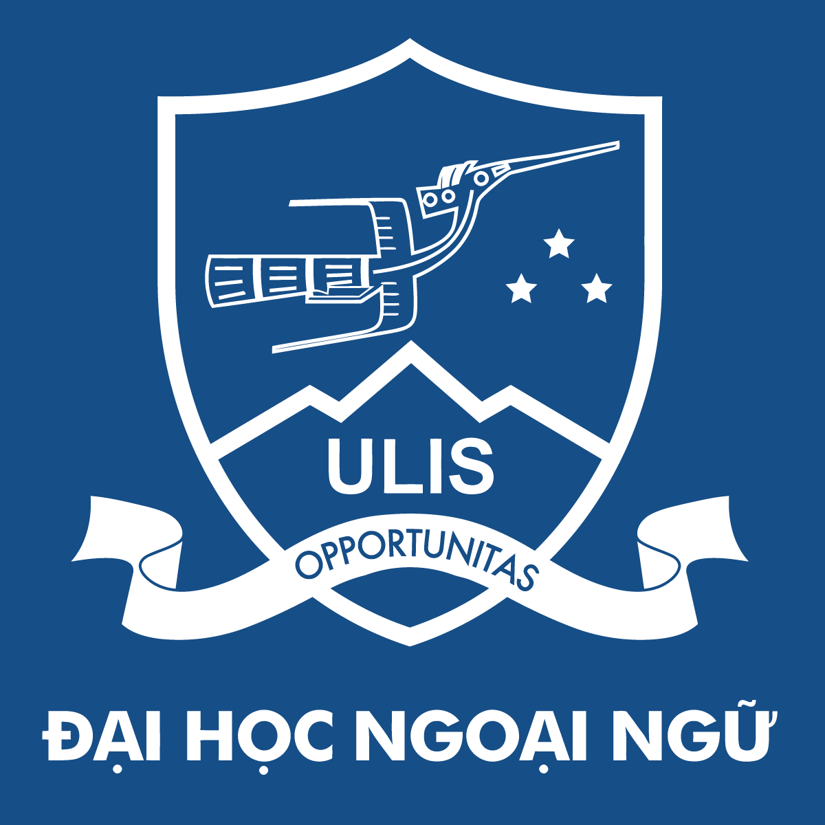 Logo Dai Hoc Ngoai Ngu Blue