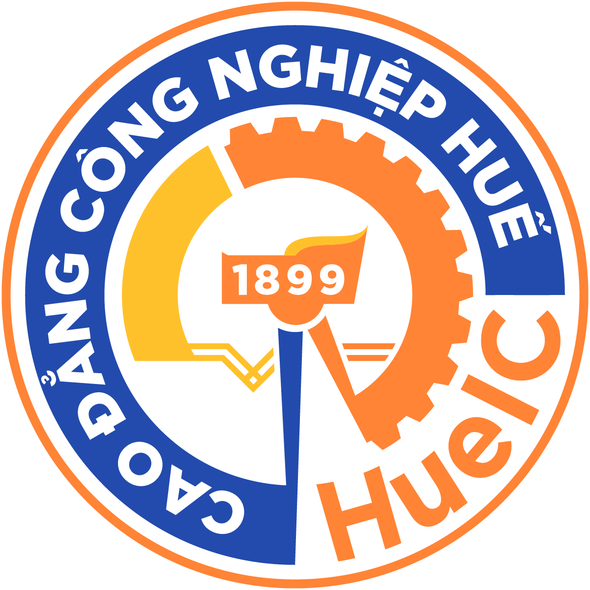 Logo Truong Cao dang Cong nghiep Hue HUEIC