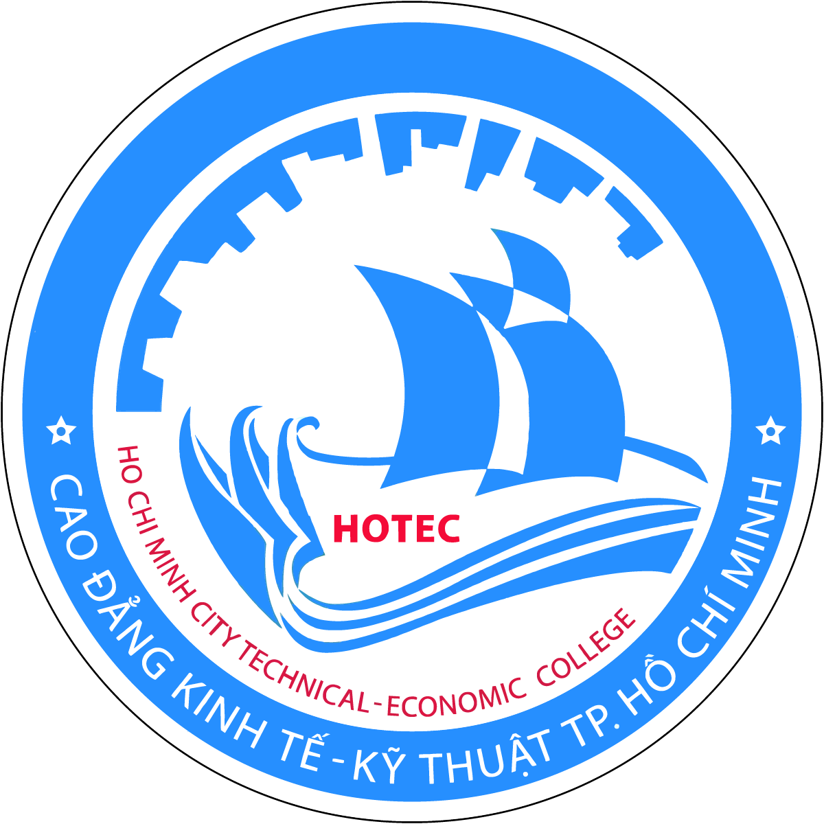 Logo Truong Cao dang Kinh te Ky thuat Thanh pho Ho Chi Minh HOTEC