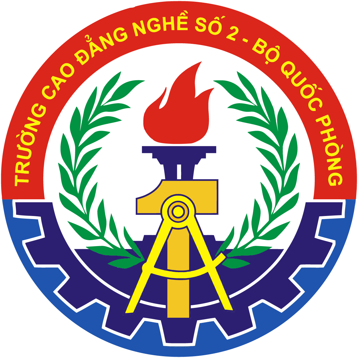 Logo Truong Cao dang nghe so 2 Bo Quoc phong 1