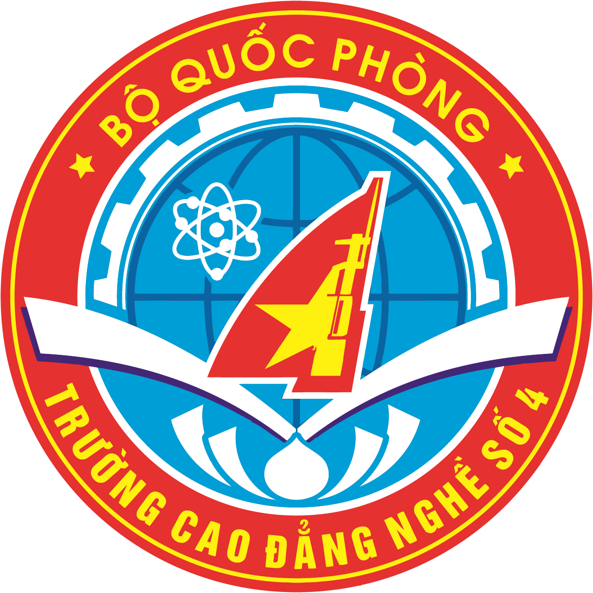 Logo Truong Cao dang nghe so 4 Bo Quoc phong