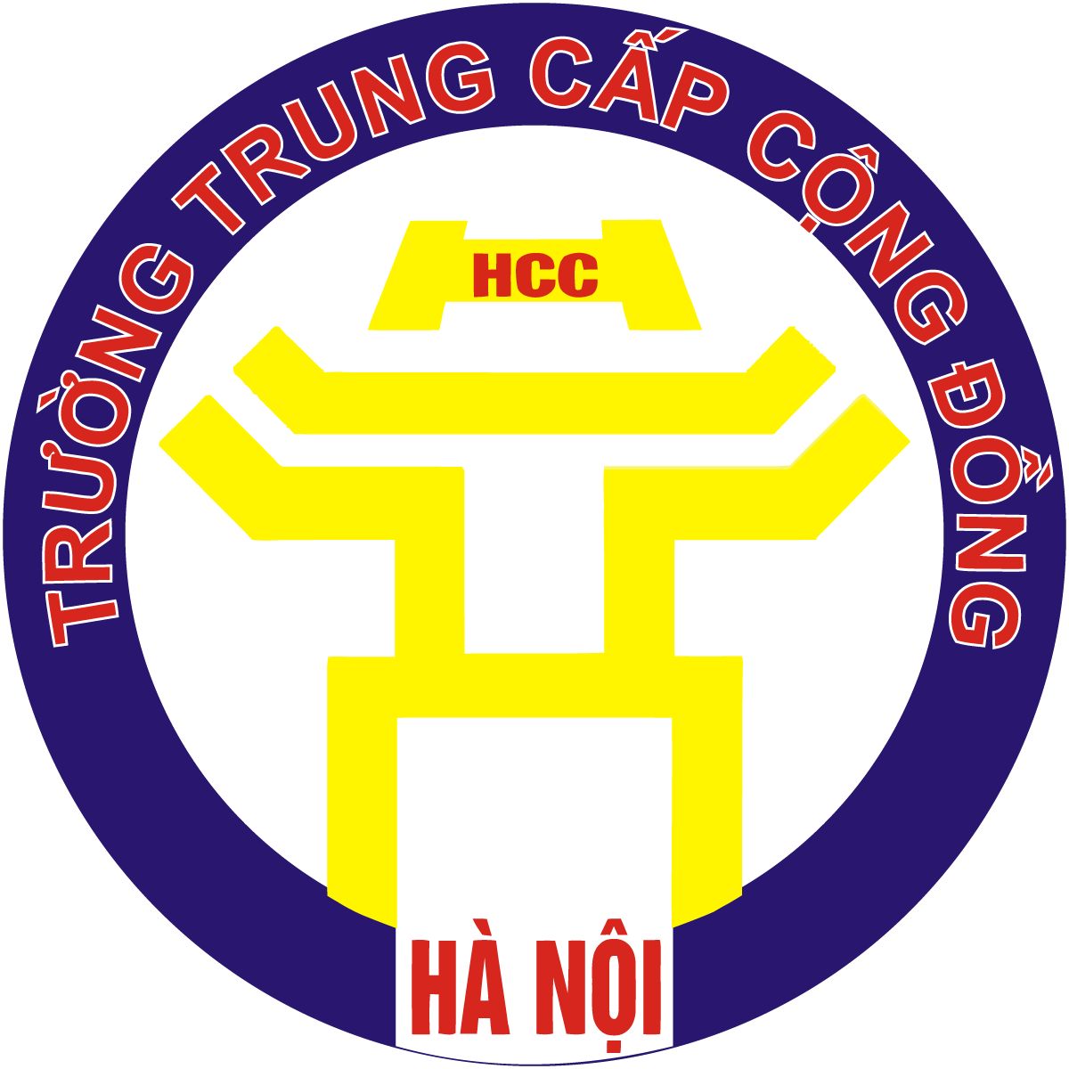 Logo Truong Trung cap Cong dong Ha Noi