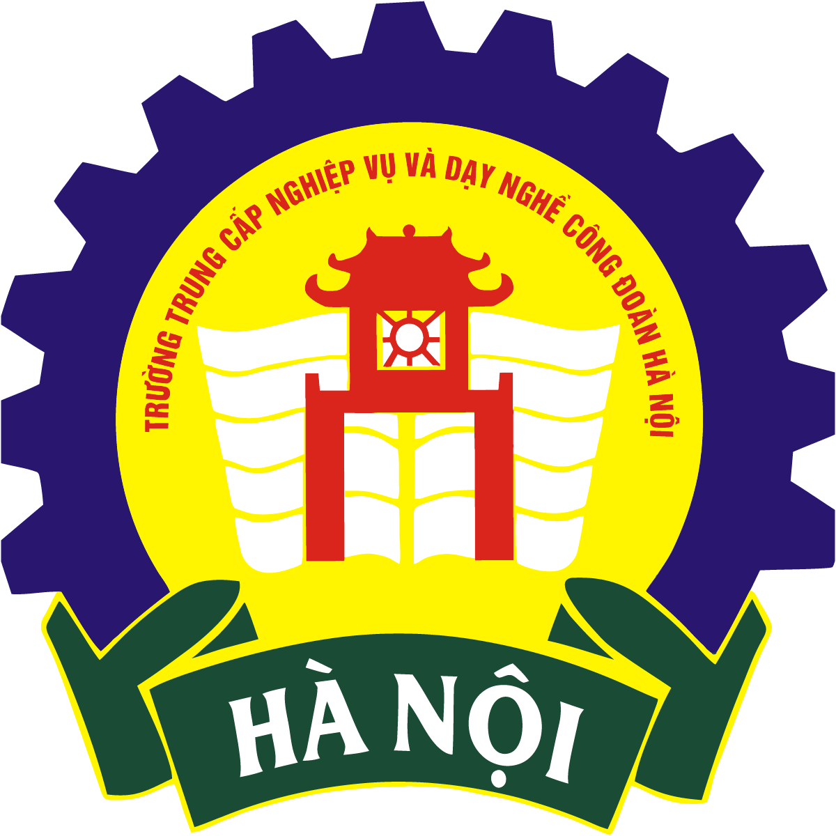 Logo Truong Trung cap Nghiep vu va Day nghe Cong doan Ha Noi