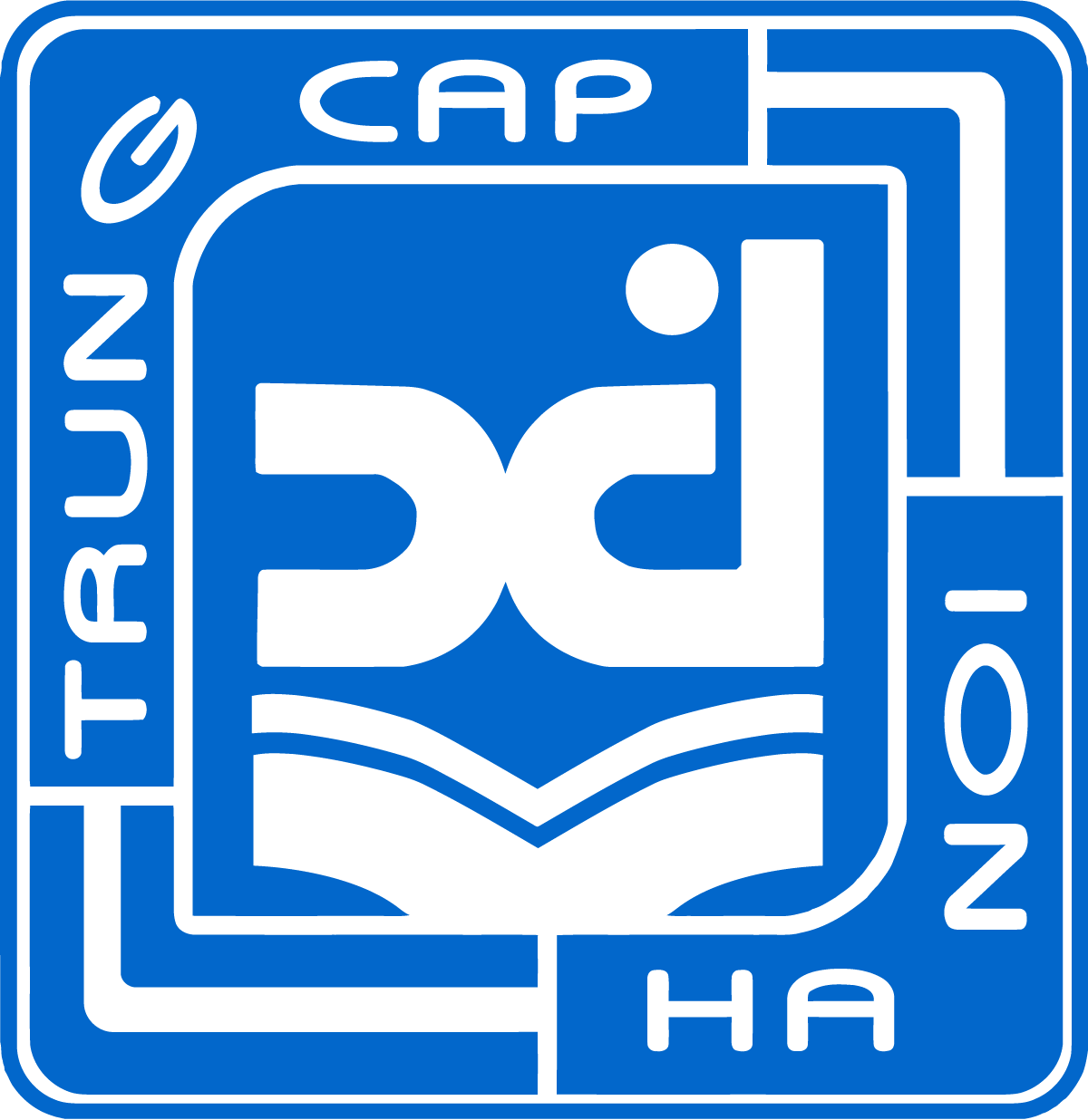 Logo Truong Trung cap Xay dung Ha Noi Blue