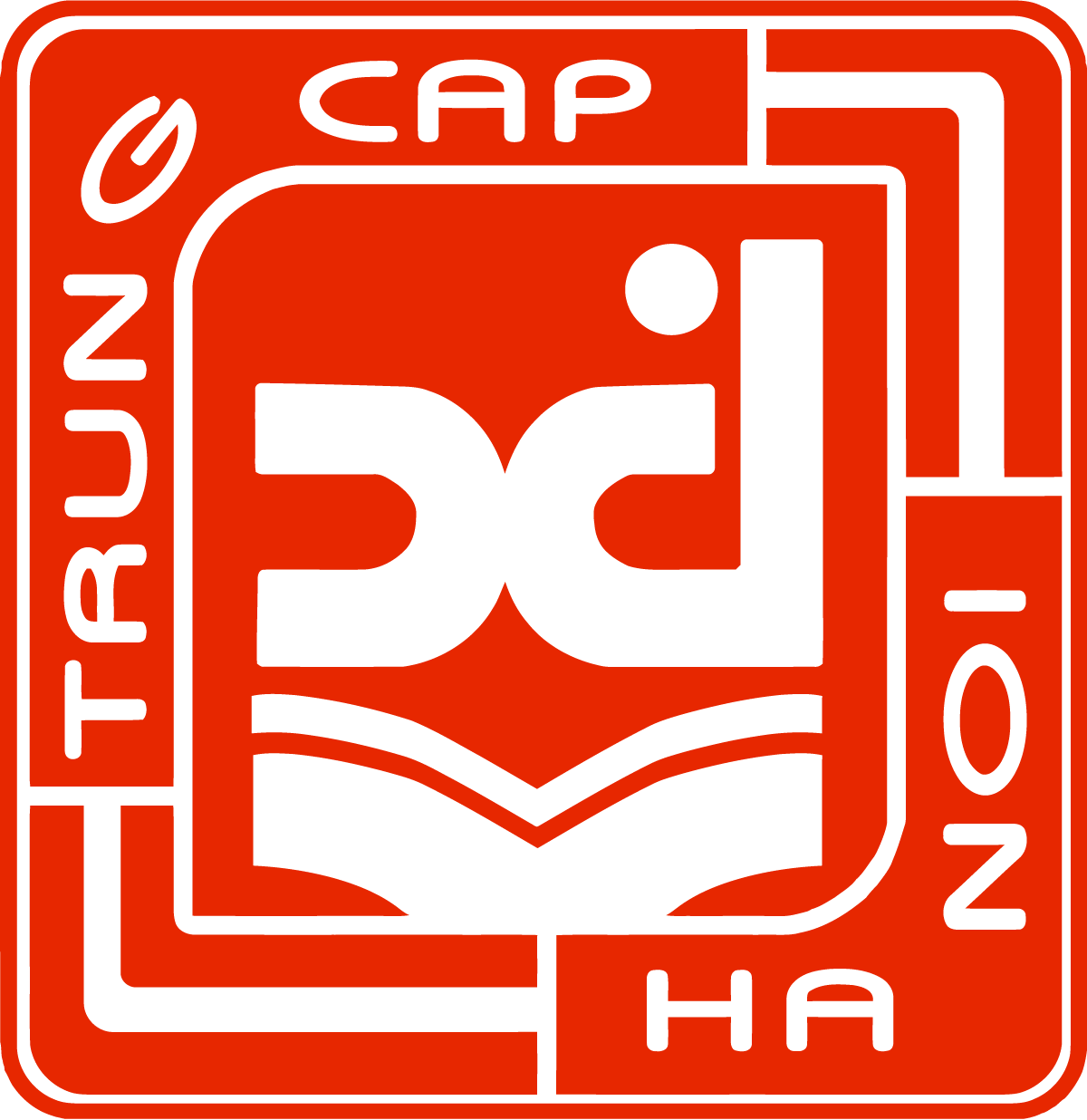 Logo Truong Trung cap Xay dung Ha Noi Red