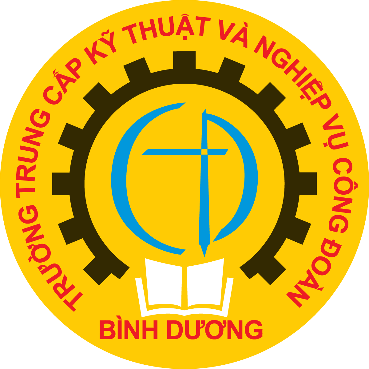 Logo Truong Trung cap Ky thuat va Nghiep vu Cong doan Binh Duong