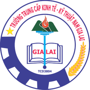 Logo Truong trung cap Kinh te Ky thuat Nam Gia Lai