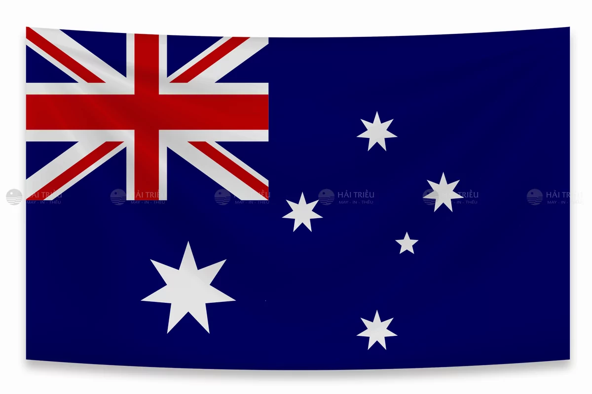 Lá Cờ Úc (Australia) Vải Silk, Kích Thước Theo Yêu Cầu (FLAG-2U916T) » Hải Triều
