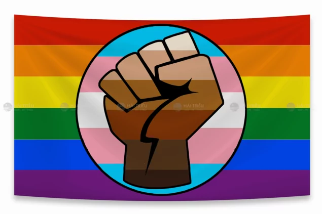 co tu hao nguoi da mau (queer people of color pride flag)