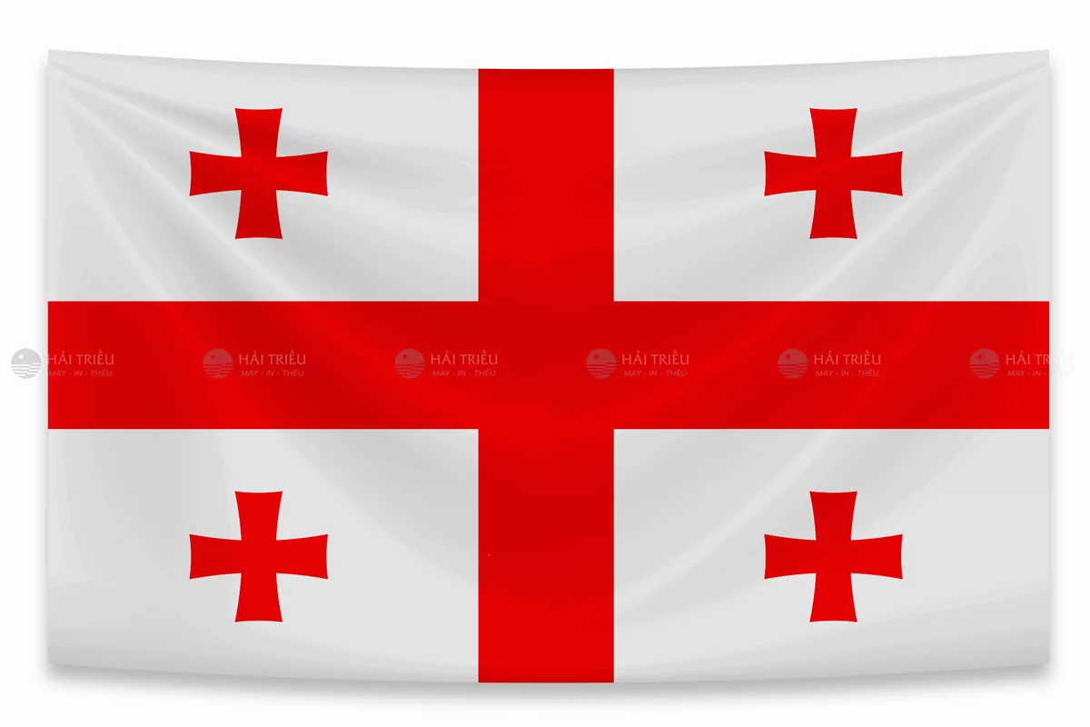 lá cờ gruzia vải silk, kích thước theo yêu cầu (mit-q195fw) » hải triều