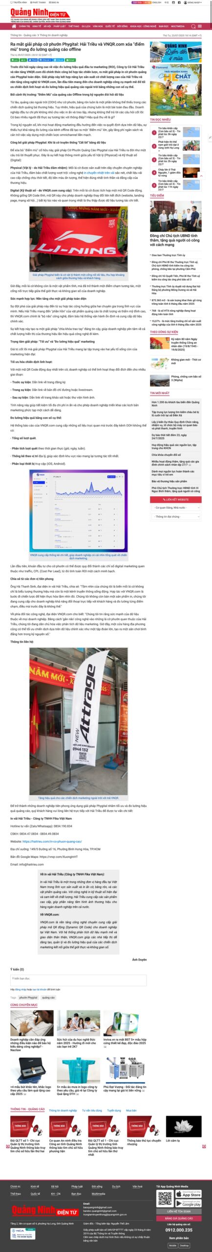 bai dang tren bao quang ninh ve co phuon phygital hai trieu vnqr scaled