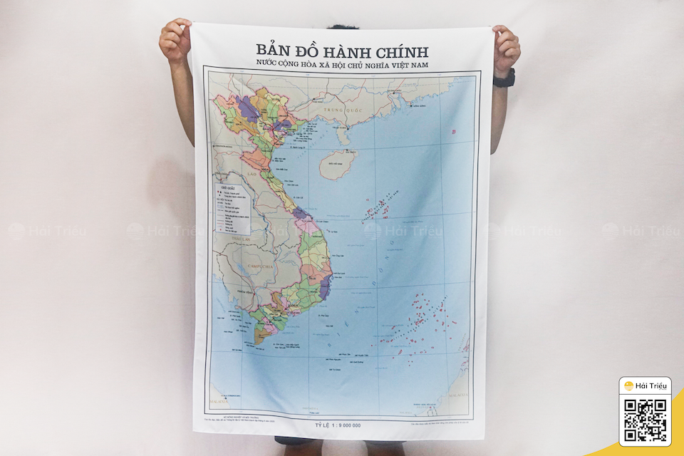 hai trieu in an tren vai kate ban do viet nam