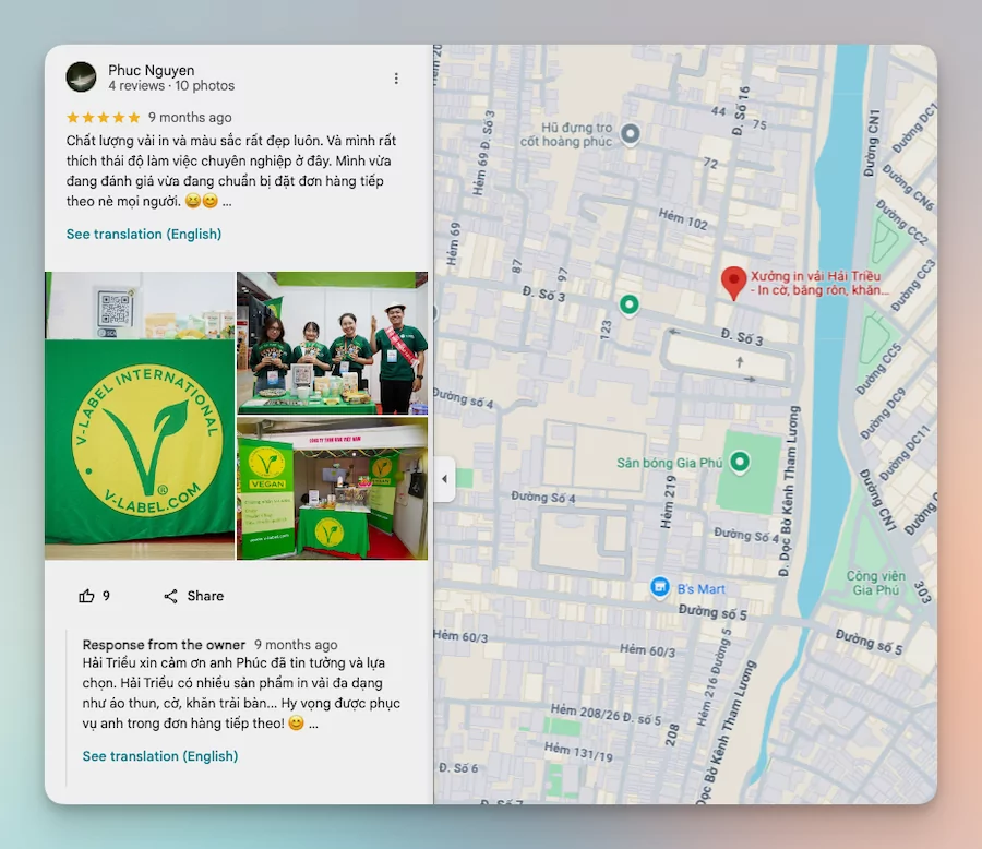 review tu khach hang phuc nguyen ve dich vu in khan trai ban logo